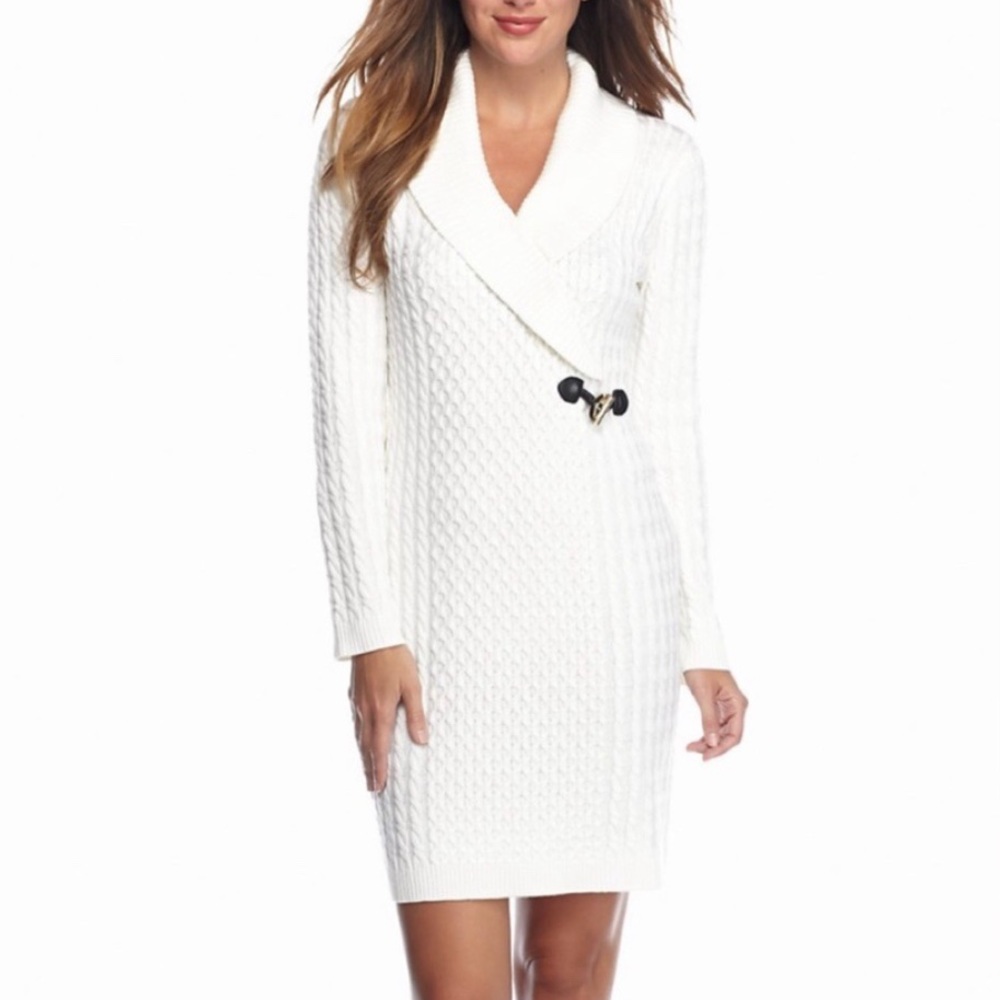 Calvin Klein Cable Sweater Dress
